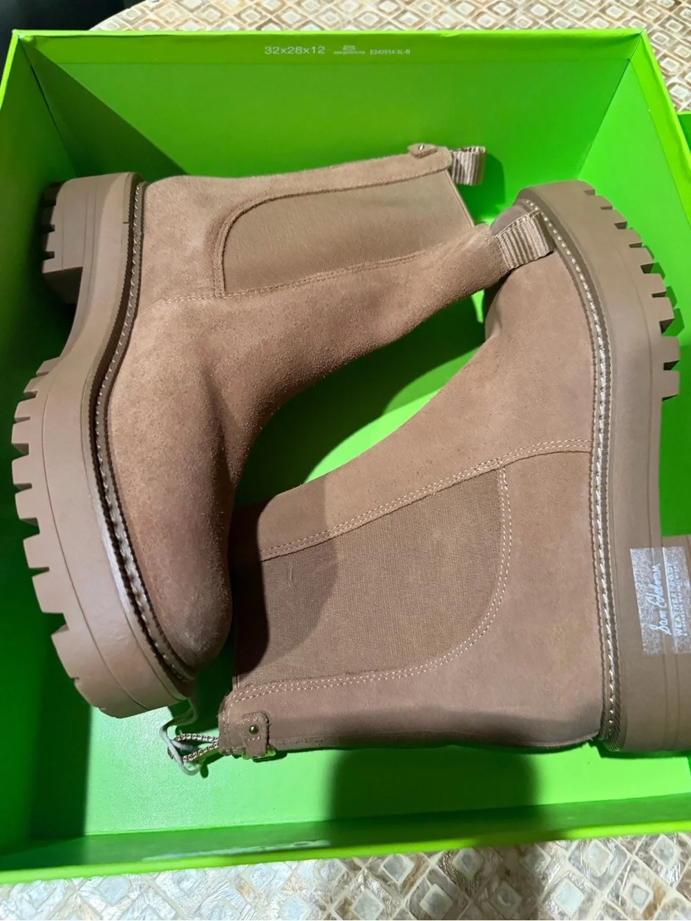Sam Edelman Brown Suede Chelsea Platform Bootie